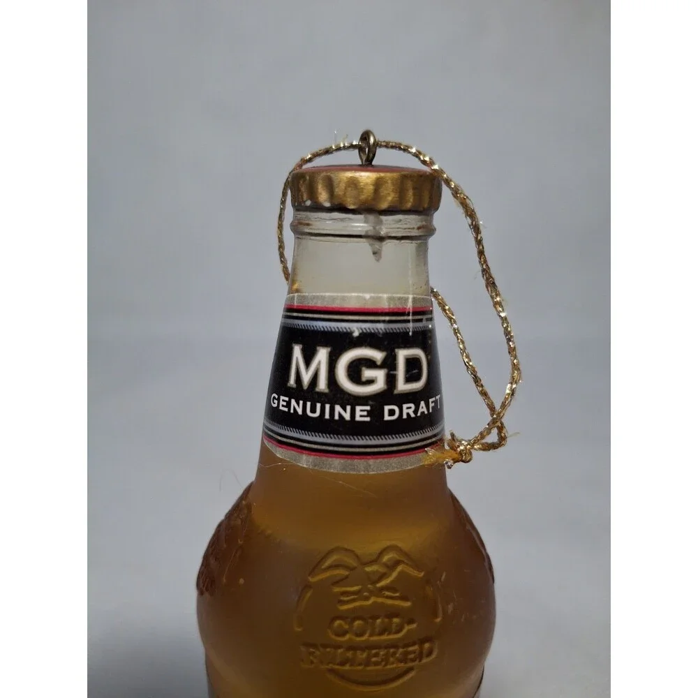 Vintage 5" Miller Genuine Draft 1999 Acrylic Christmas Ornament Rare Beer Bottle - Picture 4 of 8